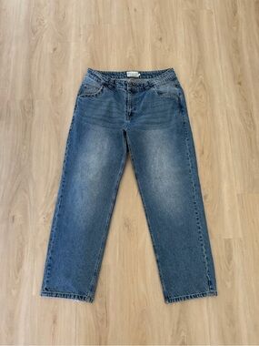 Dime Relaxed Blue Jeans, Size 34